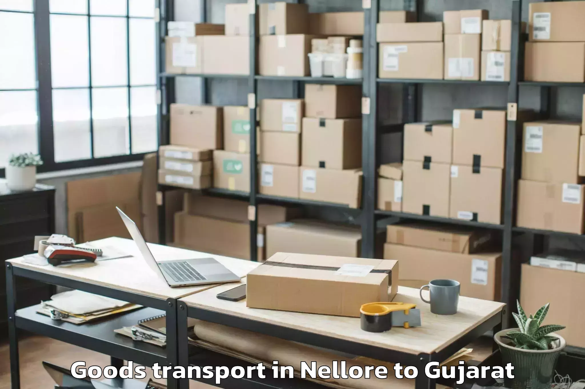 Book Nellore to Gujarat Ayurved University Jam Goods Transport Online